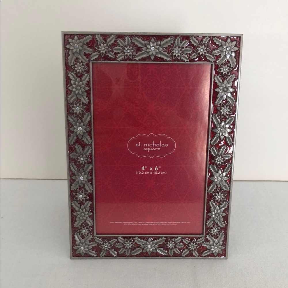 Red and Silver Holiday Picture Frame